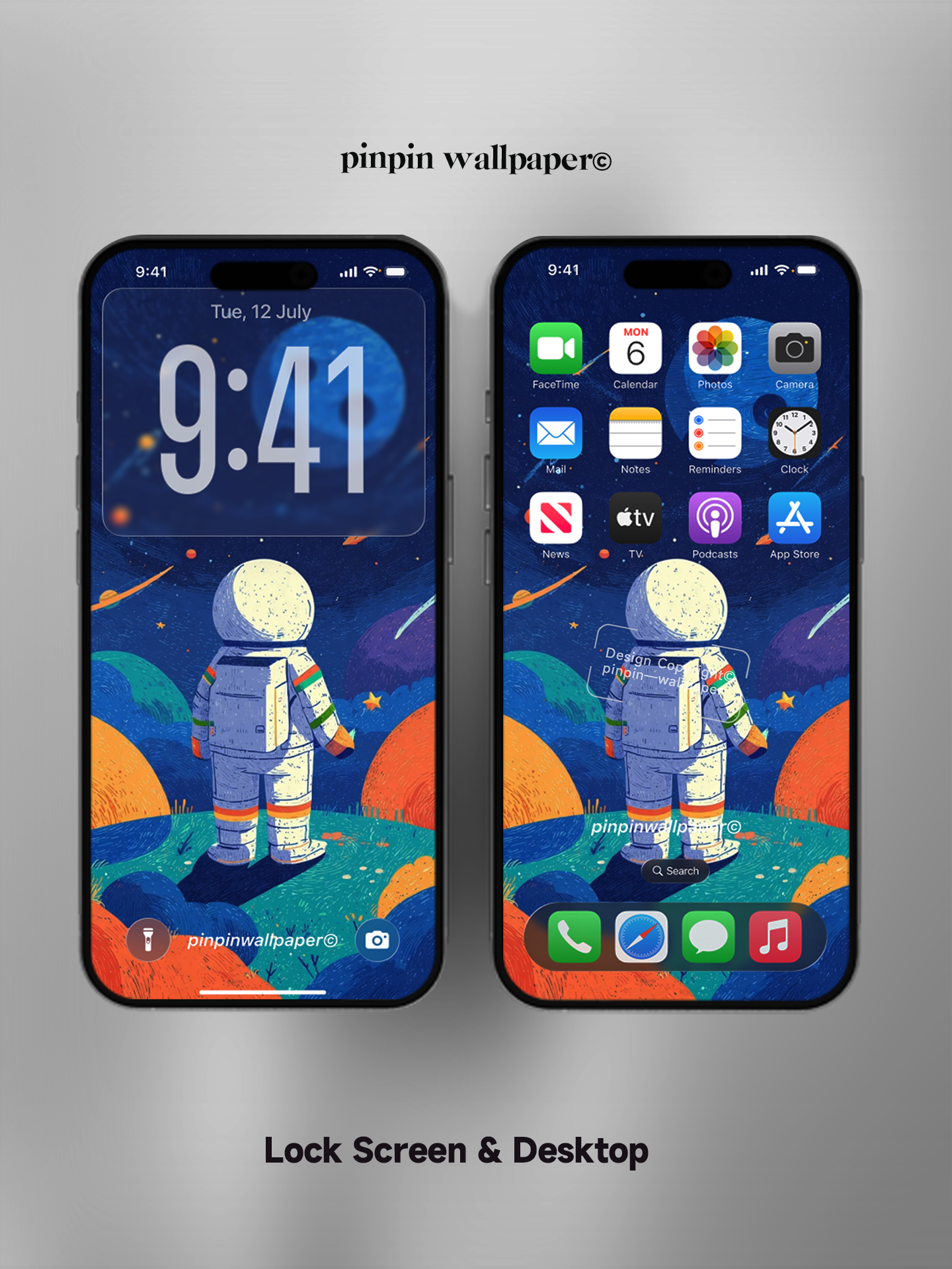 4K HD Phone Wallpaper Background - NO.5877 Minimalist Gradient Style astronaut wallpapers for iPhone and Android