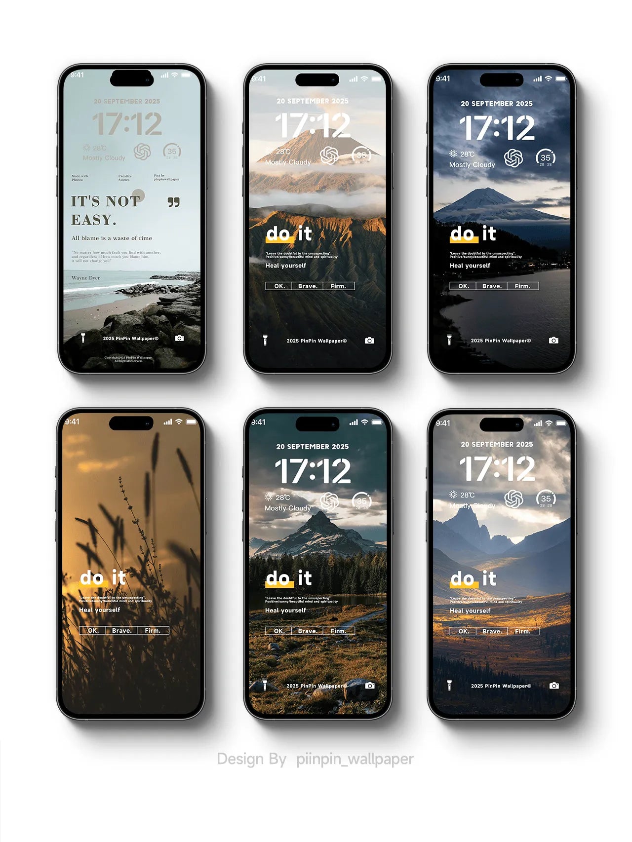 4K HD Wallpaper Background - Minimalist style for iPhone and Android 6PACK