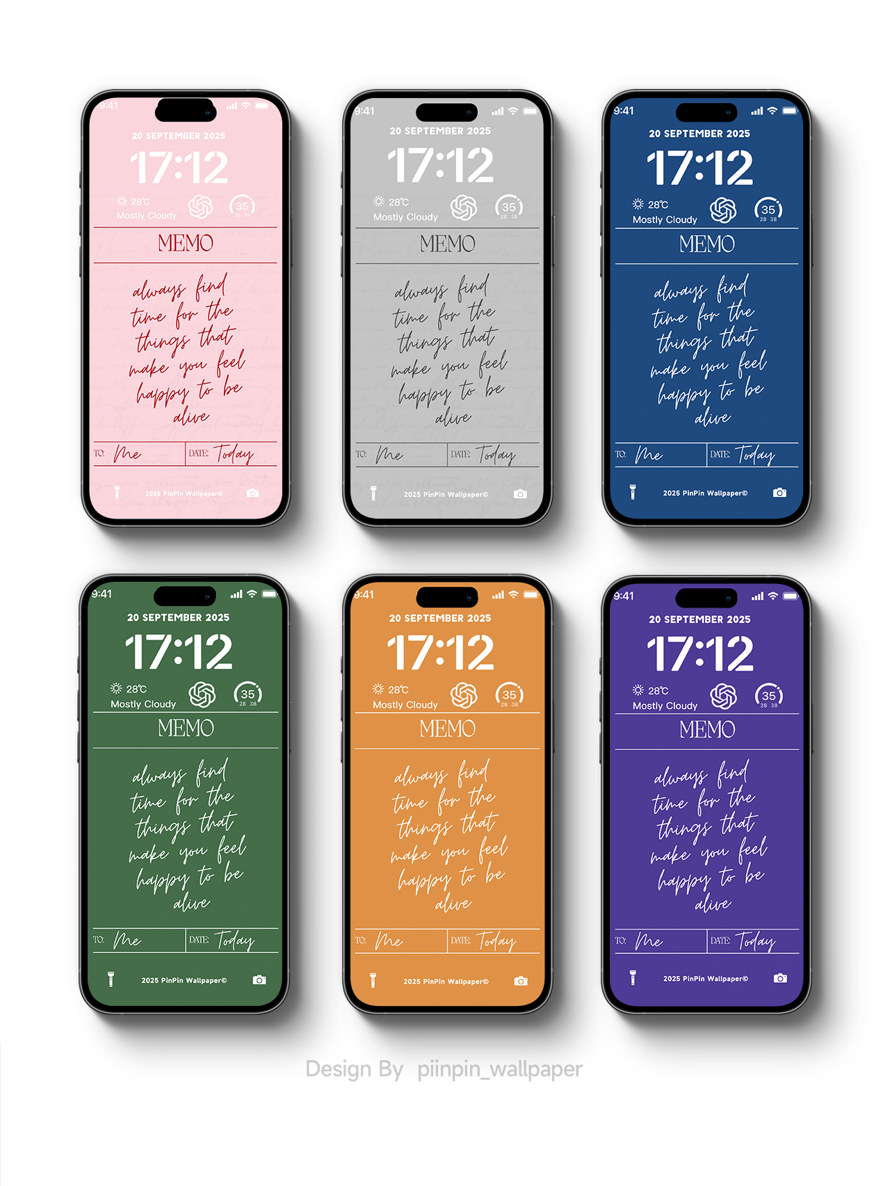 4K HD Wallpaper Background -6pack Minimalist style gradient for iPhone and Android 6PACK