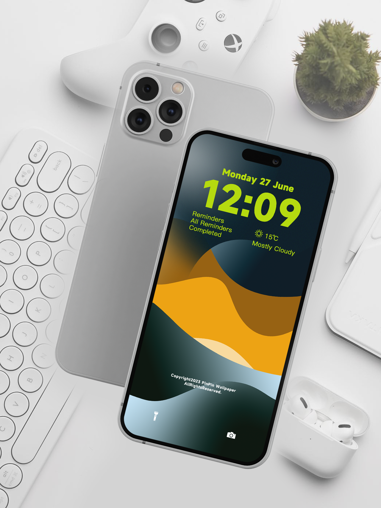 4K HD 壁紙の背景 - iPhone と Android 向けのグラデーション幾何学的形状
