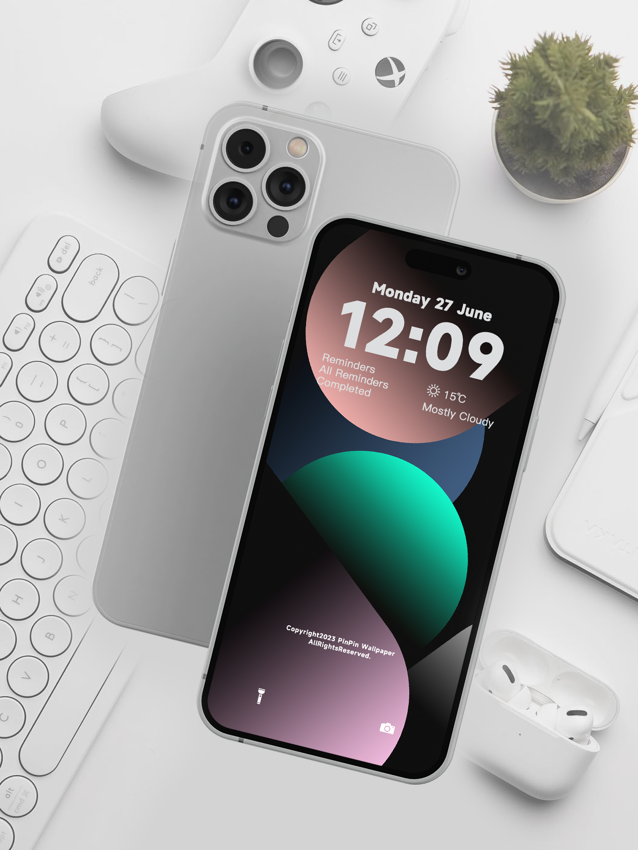 4K HD 壁紙の背景 - iPhone と Android 向けのグラデーション幾何学的形状