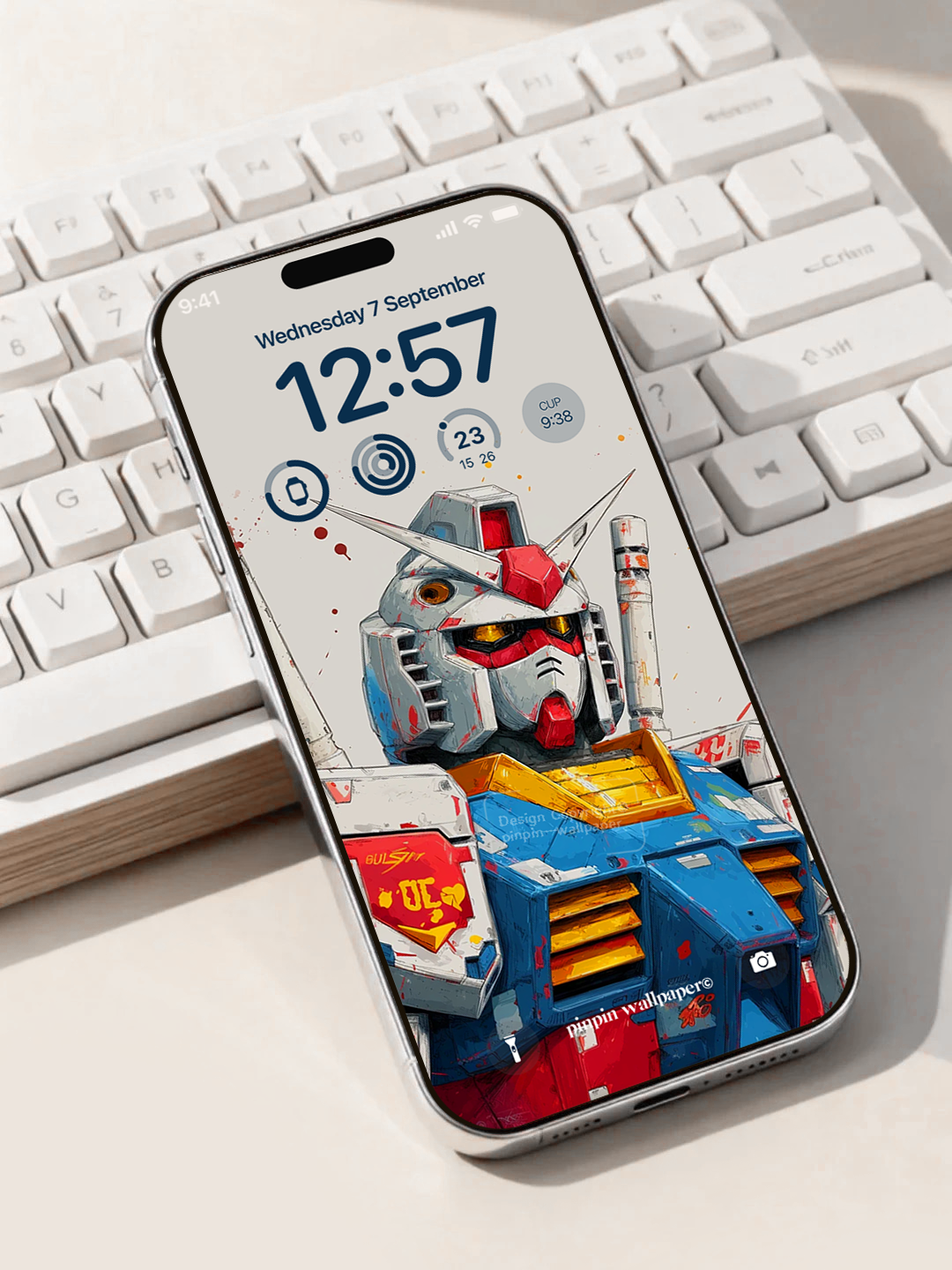 4K HD Phone Wallpaper Background - NO.6089 Minimalist Gradient Style Gundam RX-78 Classic Anime wallpapers for iPhone and Android