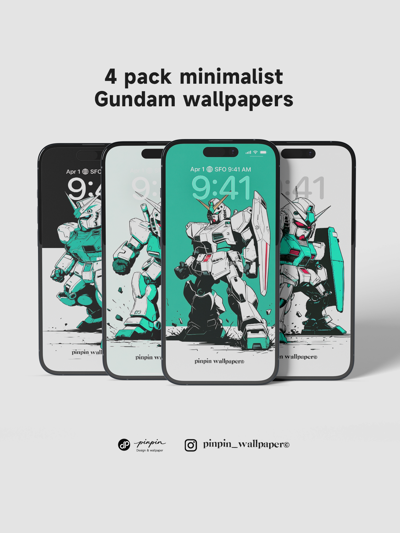 Gundam RX-78 phone Wallpaper Pack with 4 Different Color Schemes: 8K HD Lock Screen Wallpapers