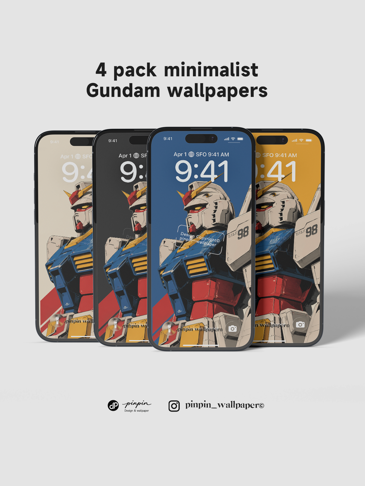 Iron Man phone Wallpaper Pack with 4 Different Color Schemes: 8K HD Lock Screen Wallpapers