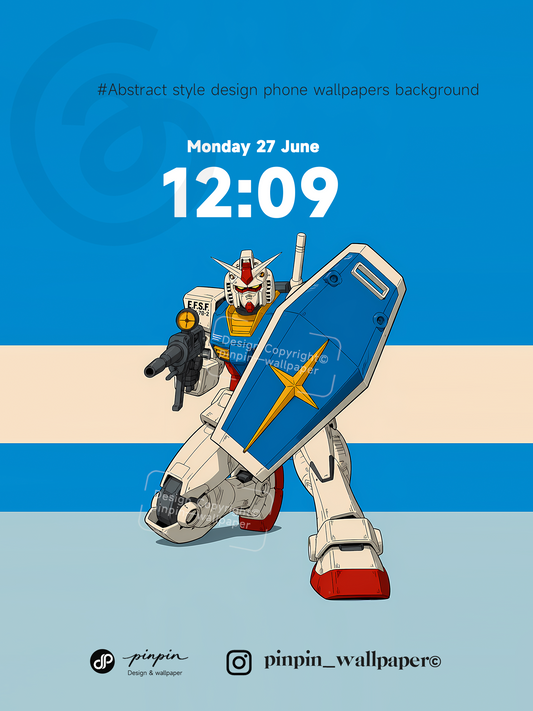 2026 Minimalist Gradient 4K Wallpaper for iPhone and Android | RX-78-2 Gundam