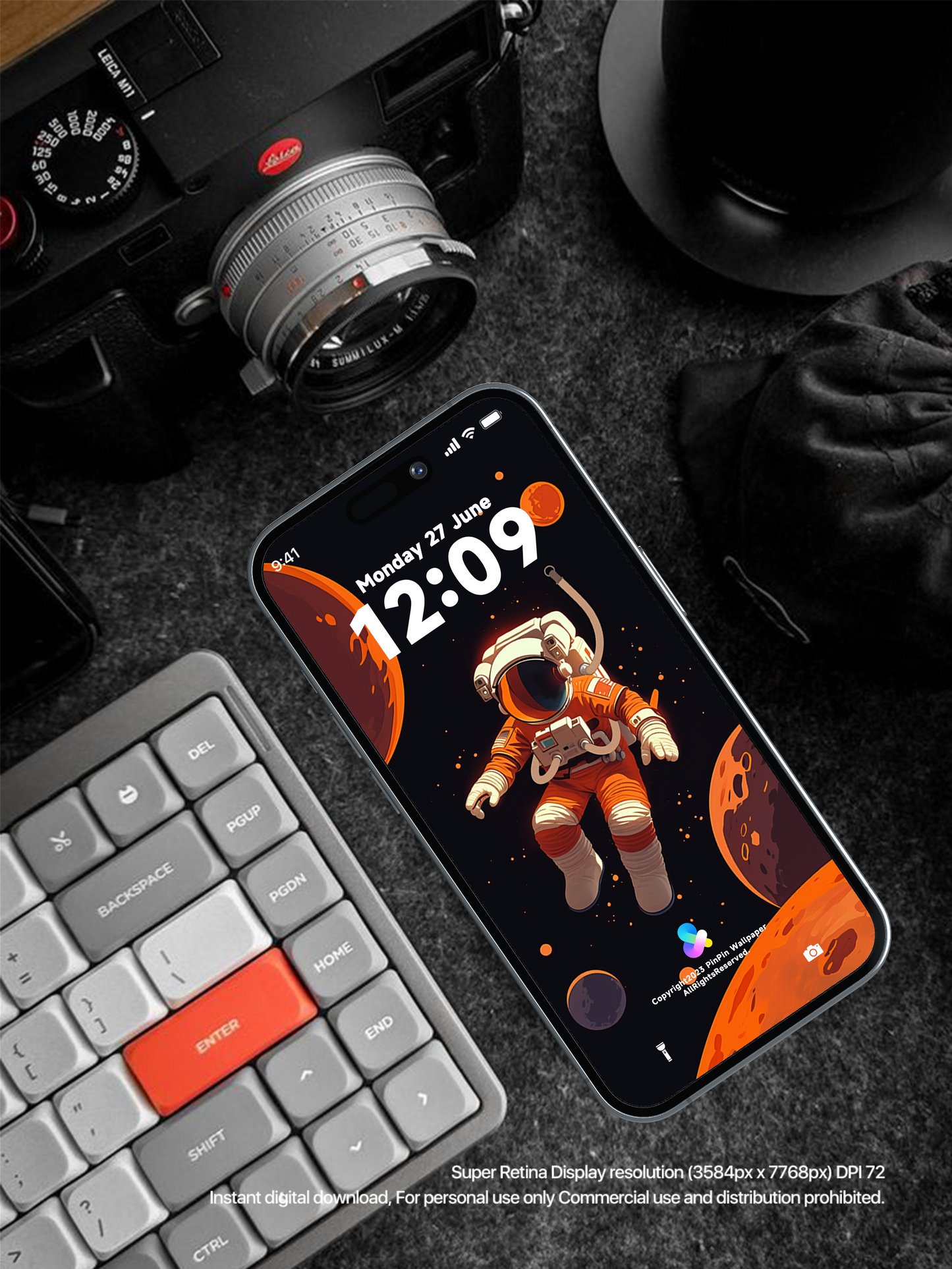 4K HD 壁紙の背景 - 宇宙飛行士 - iPhone と Android 用のかわいい男の子