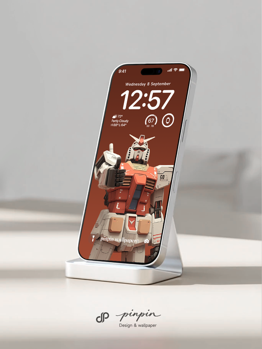 2026 Minimalist Gradient 4K Wallpaper for iPhone and Android | RX-78-2 Gundam