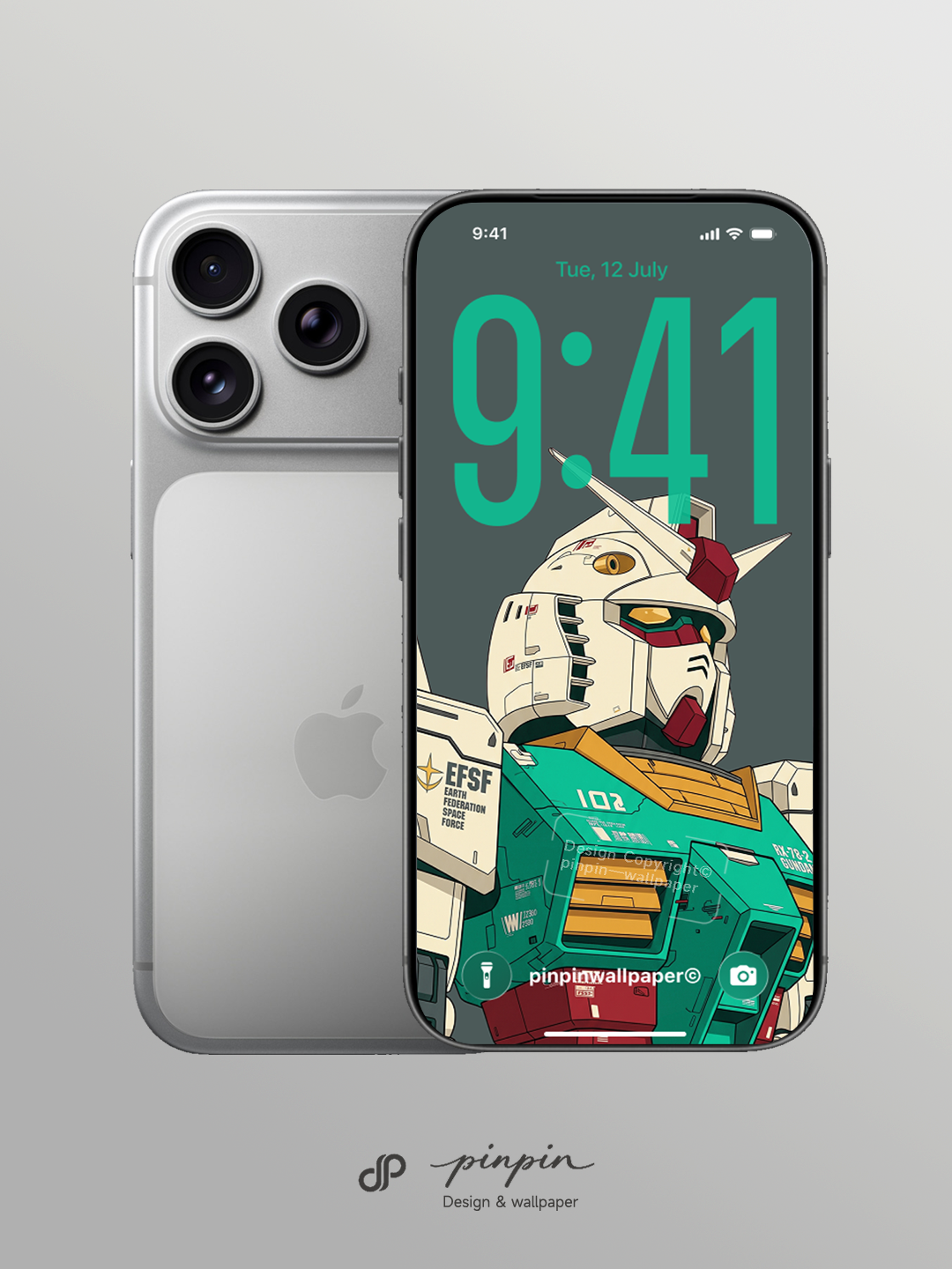 2026 Minimalist Gradient 4K Wallpaper for iPhone and Android | RX-78-2 Gundam