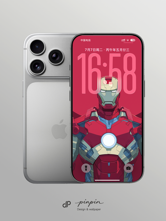 Iron Man phone Wallpaper Pack with 4 Different Color Schemes: 8K HD Lock Screen Wallpapers