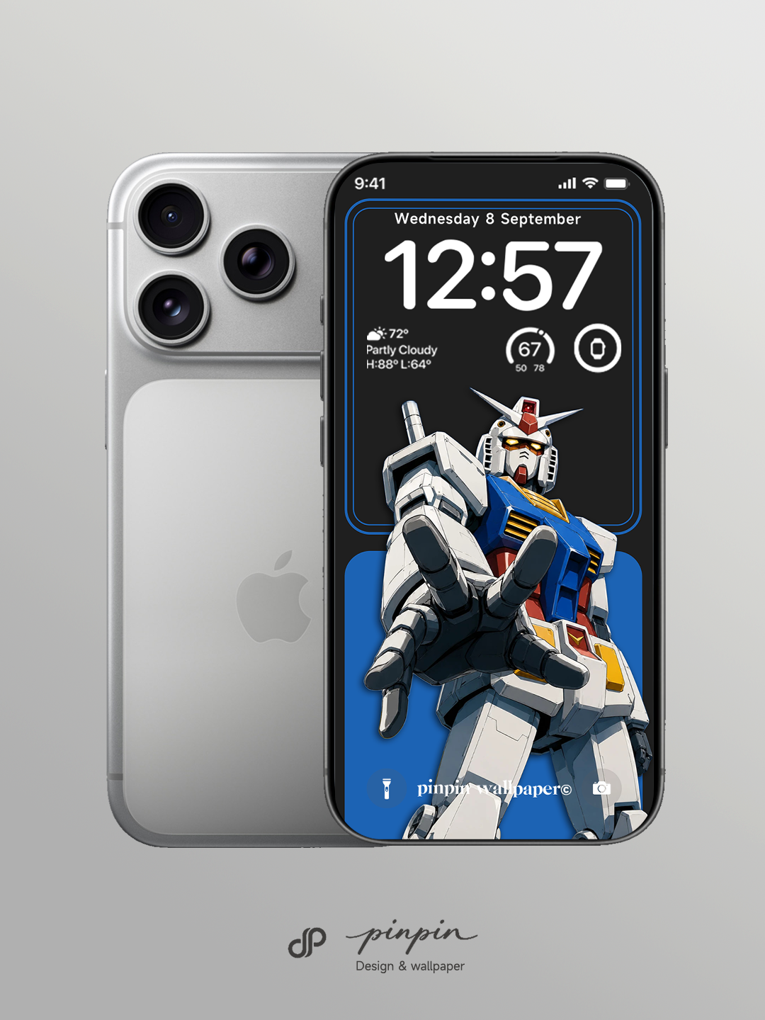 2026 Minimalist Gradient 4K Wallpaper for iPhone and Android | RX-78-2 Gundam