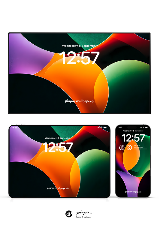 4K HD Apple Devices wallpaper Background Gradient Abstract Style for phone and ipad imac macbook 3 PACK