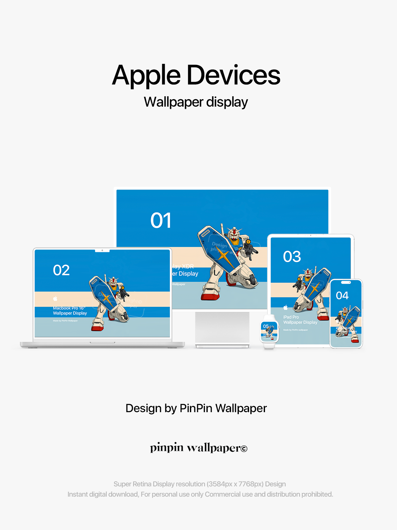 4K HD Apple デバイスの壁紙 背景デザイン 5 パック