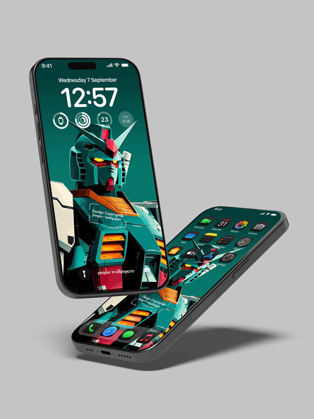 4K HD Phone Wallpaper Background - NO.9501 Minimalist Gradient Style Gundam RX-78 Classic Anime wallpapers for iPhone and Android