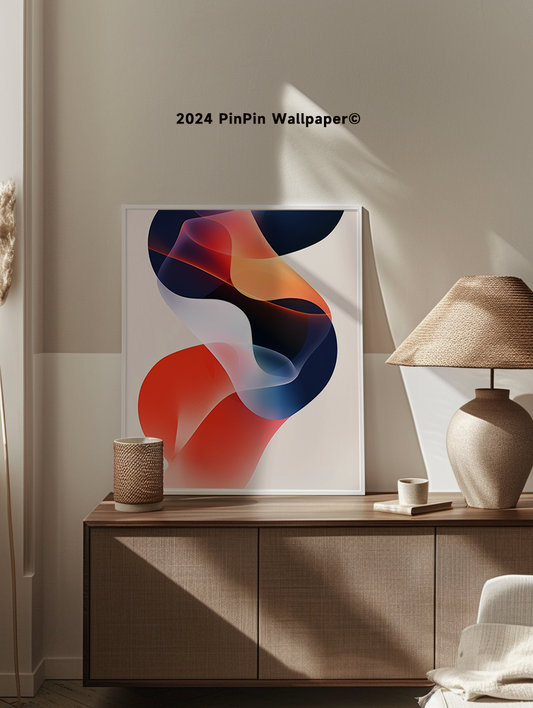 Bule 6089 abstract art style Background Poster for Minimalist Home or Office Decoration