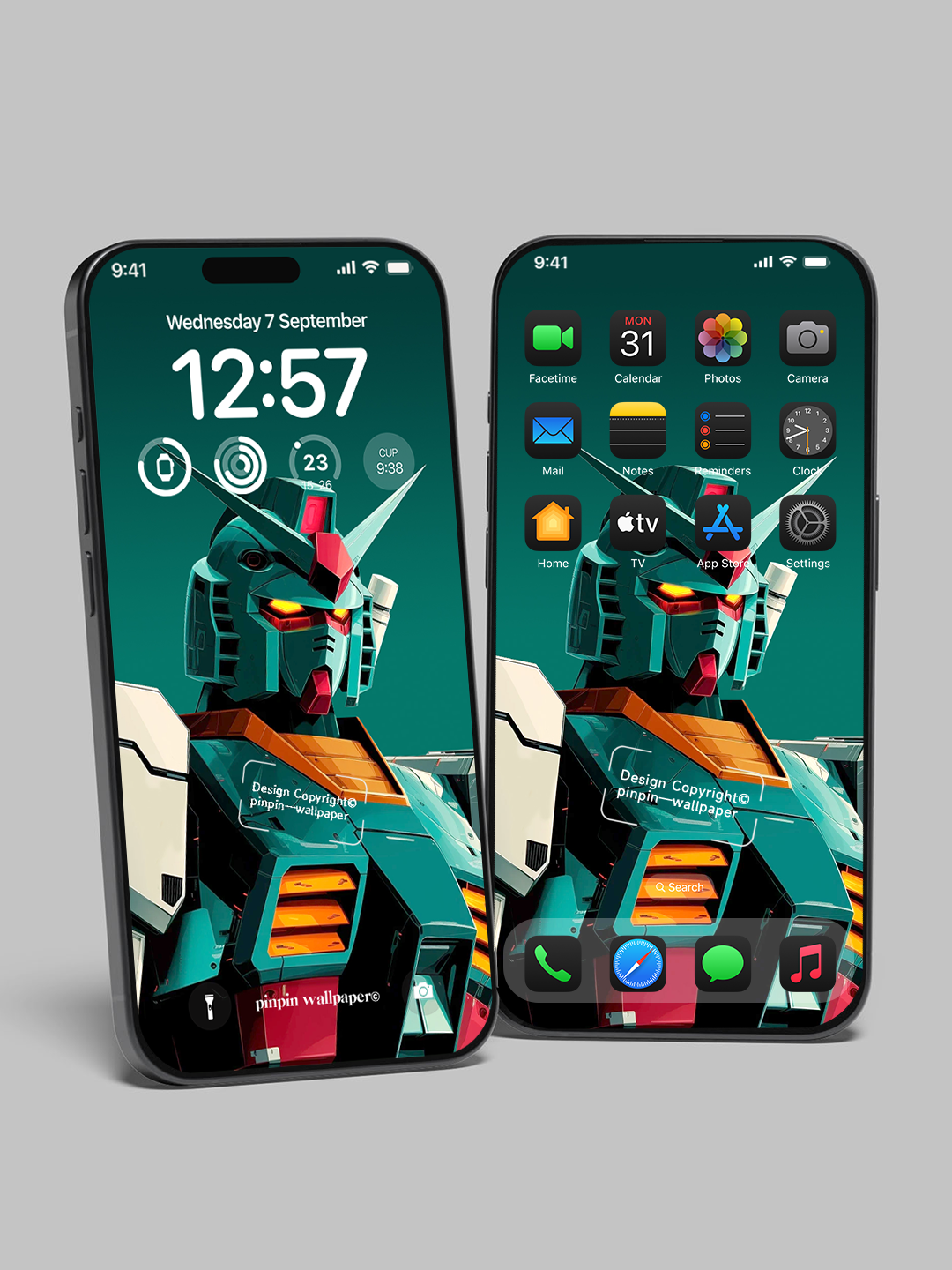 4K HD Phone Wallpaper Background - NO.9501 Minimalist Gradient Style Gundam RX-78 Classic Anime wallpapers for iPhone and Android