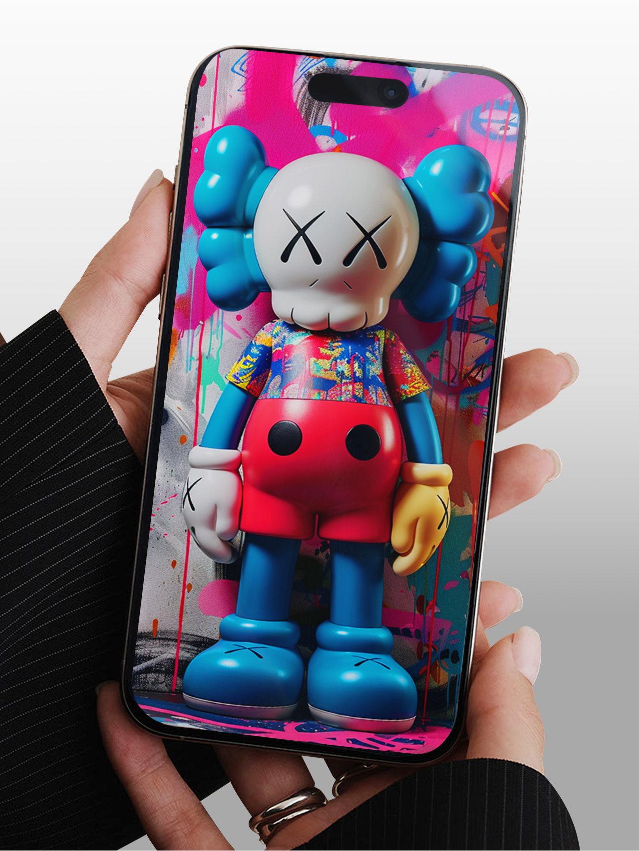 4K HD Phone Wallpaper Background -KAWS Playful IPlllustration Series Wallpapers for iPhone and Android