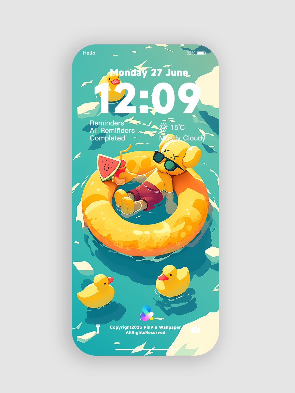 4K HD Phone Wallpaper Background -  Minimalist Gradient Style summer KAWS  wallpapers for iPhone and Android