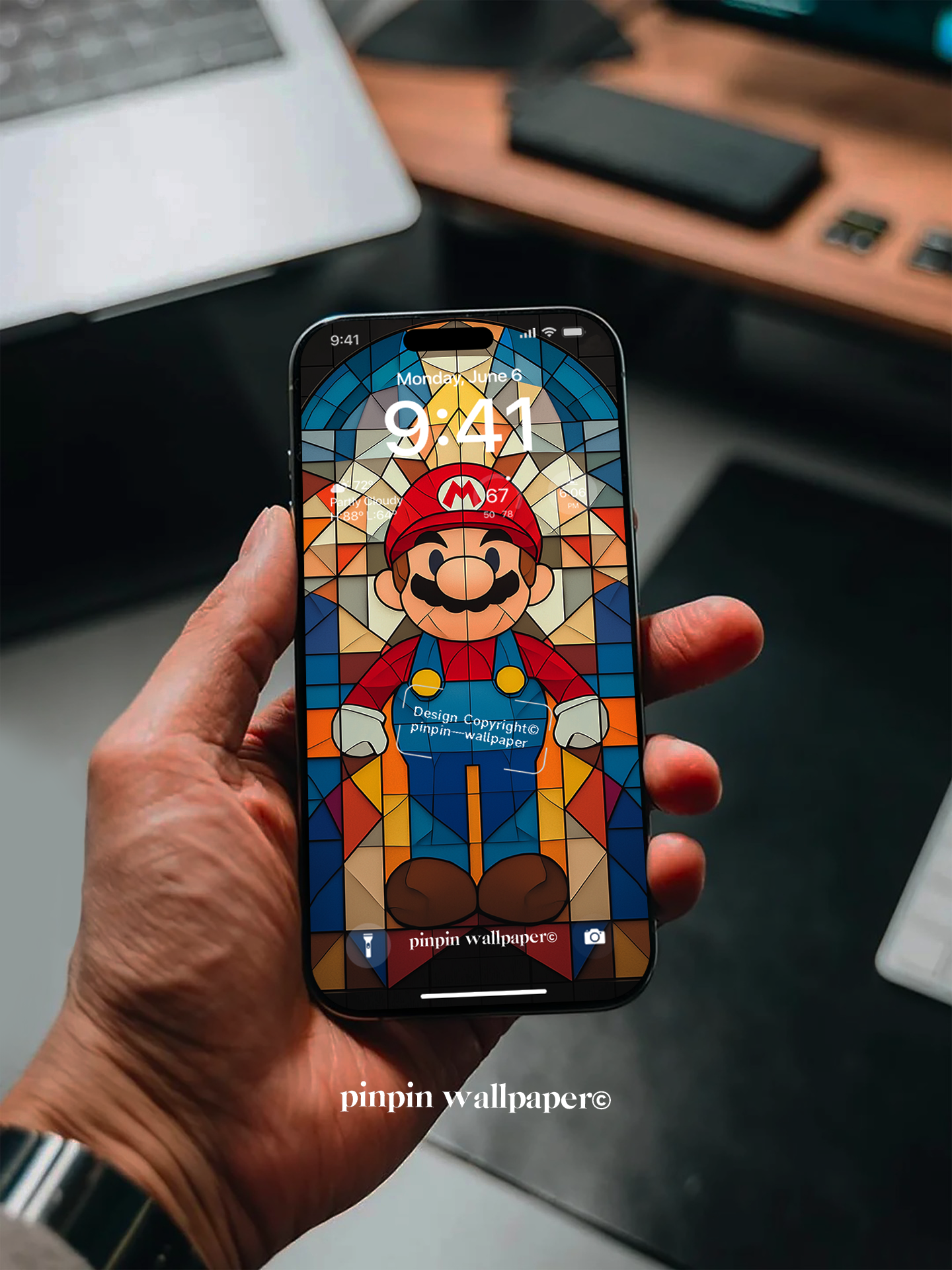 4K HD Phone Wallpaper Background -  NO.5723 Minimalist Gradient Style  Mario wallpapers for iPhone and Android