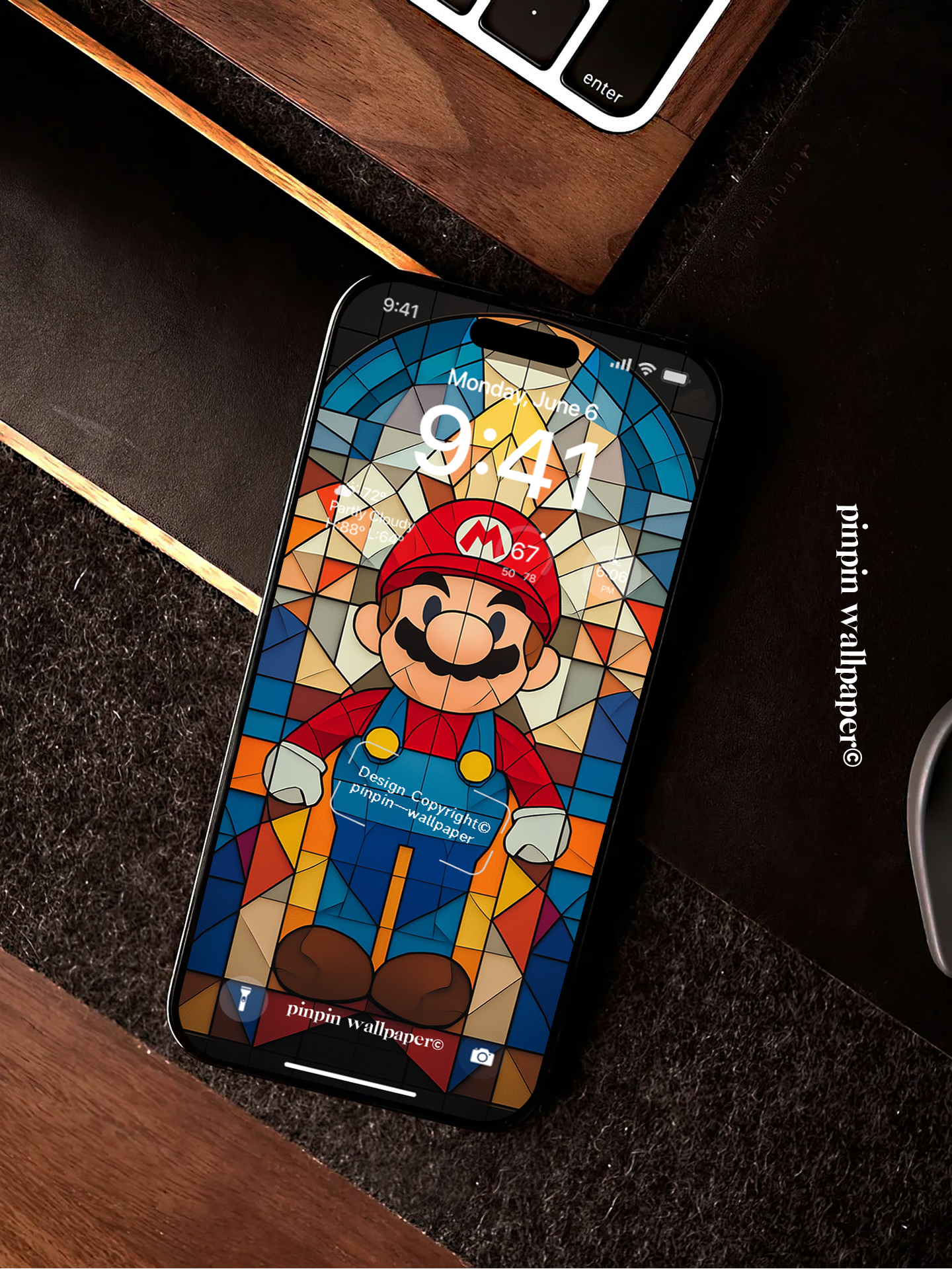 4K HD Phone Wallpaper Background -  NO.5723 Minimalist Gradient Style  Mario wallpapers for iPhone and Android