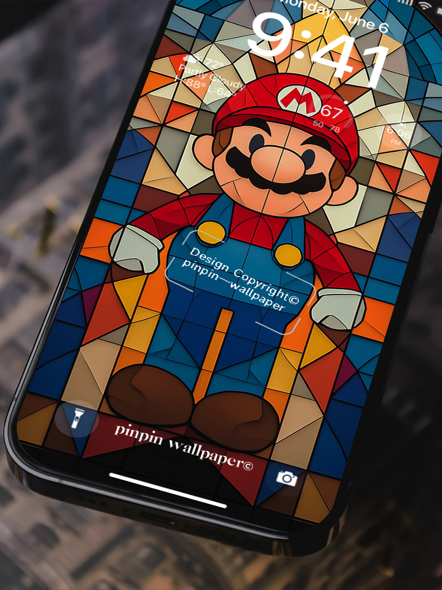 4K HD Phone Wallpaper Background -  NO.5723 Minimalist Gradient Style  Mario wallpapers for iPhone and Android