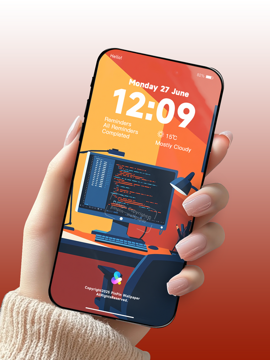 4K HD Phone Wallpaper Background -  Minimalist Gradient Style  Programmer's Workbench wallpapers for iPhone and Android