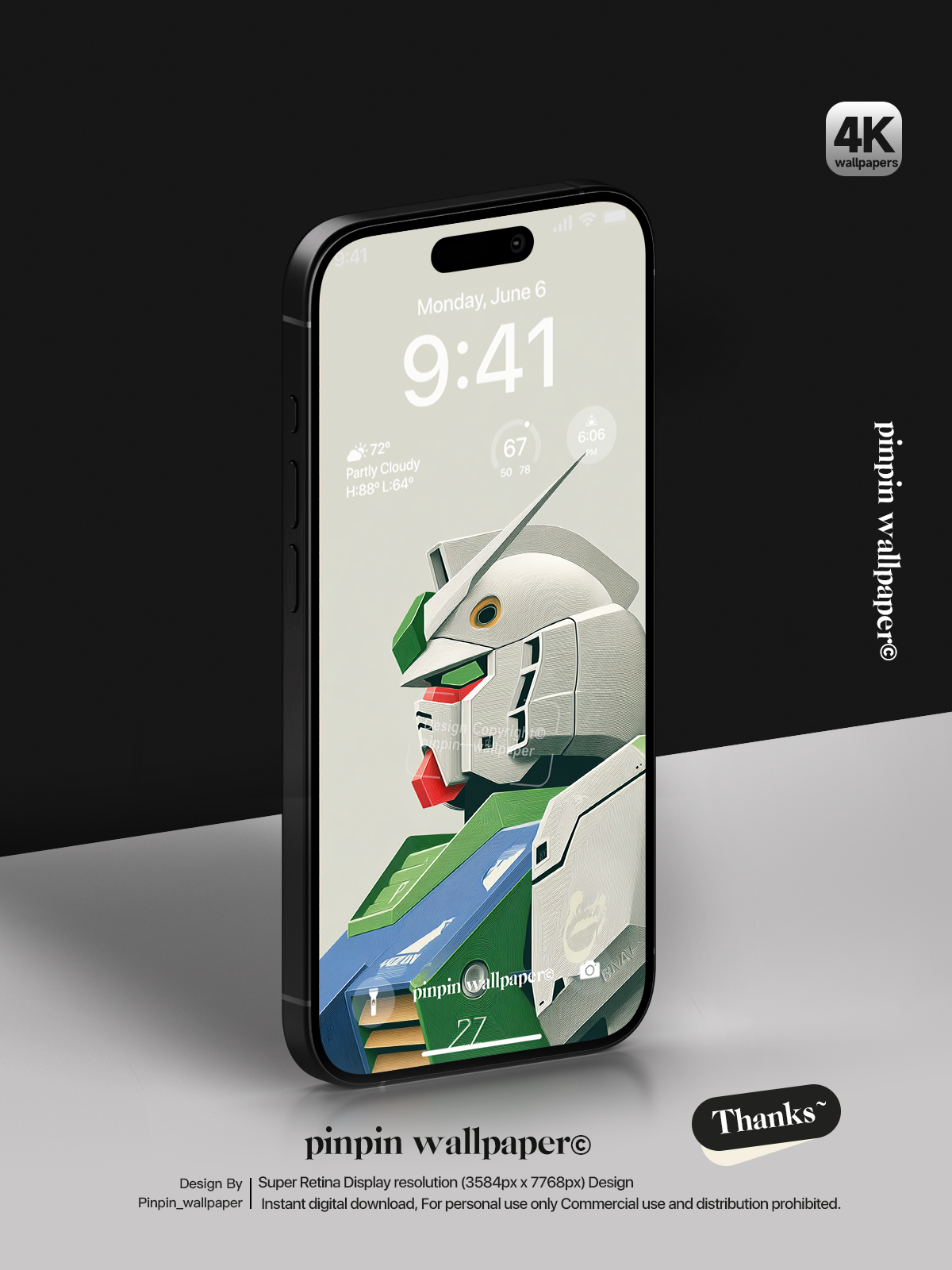 4K HD Phone Wallpaper Background -  Minimalist Gradient Style  Gundam wallpapers for iPhone and Android