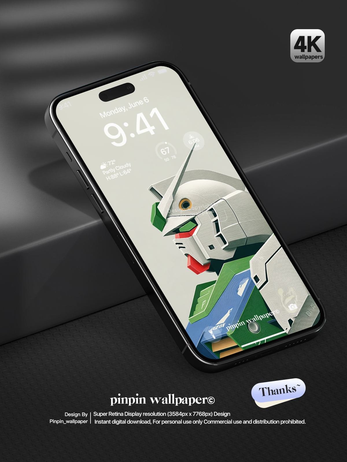 4K HD Phone Wallpaper Background -  Minimalist Gradient Style  Gundam wallpapers for iPhone and Android