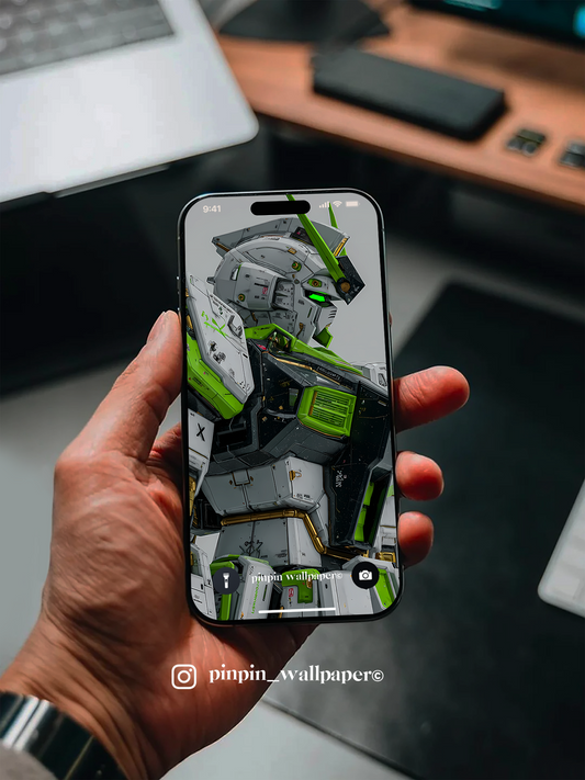 4K HD Phone Wallpaper Background -  NO.5786 Mixed extinction mode gundam Green wallpapers for iPhone and Android