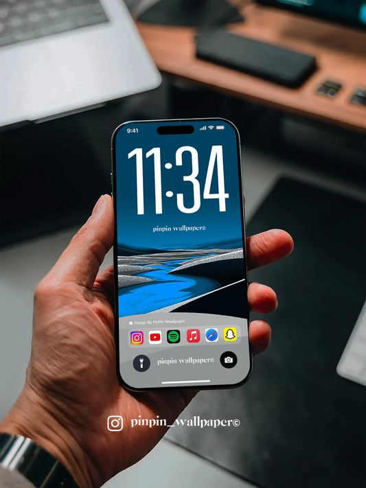 4K HD Phone Wallpaper Background -  NO.5788 Minimalist Gradient Style bule  wallpapers for iPhone and Android