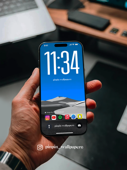 4K HD Phone Wallpaper Background -  NO.5789 Minimalist Gradient Style bule  wallpapers for iPhone and Android