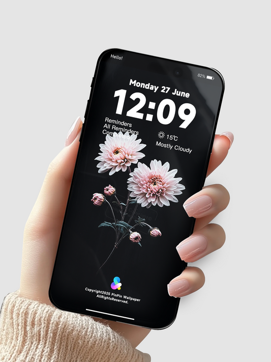 4K HD Phone Wallpaper Background -  Minimalist Gradient Style flowers wallpapers for iPhone and Android