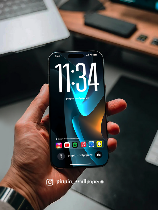 4K HD Phone Wallpaper Background -  NO.5790 Minimalist Gradient Style bule  wallpapers for iPhone and Android
