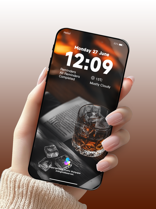 4K HD Phone Wallpaper Background -Ice Whiskey Wallpapers for iPhone and Android
