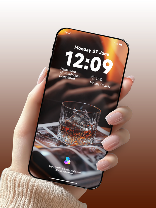 4K HD Phone Wallpaper Background -Ice Whiskey Wallpapers for iPhone and Android