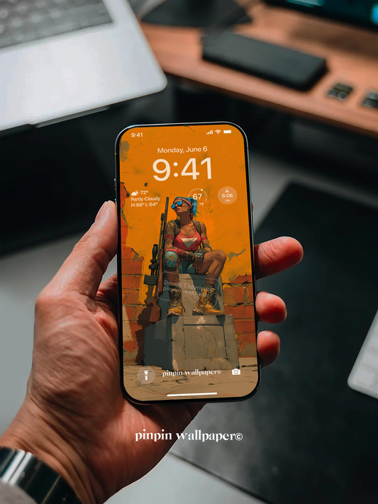 4K HD Phone Wallpaper Background -  Woman Character Illustration  wallpapers for iPhone and Android