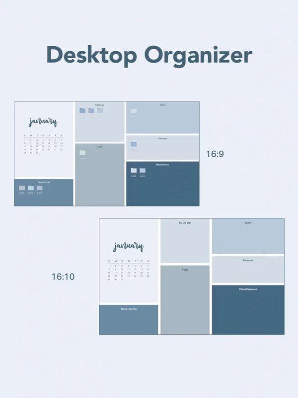 2024 Desktop Wallpaper Organizer Backgrounds HD - Clean Blue for Win & Mac - pinpin_wallpaper