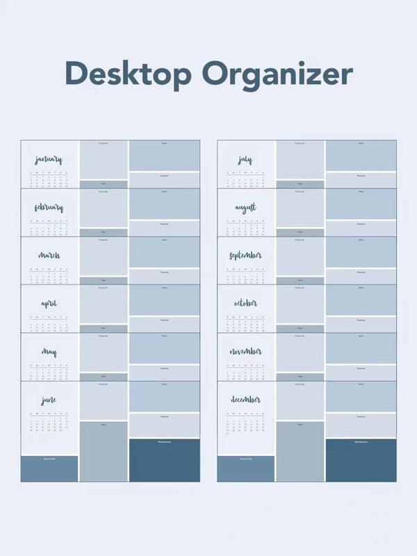 2024 Desktop Wallpaper Organizer Backgrounds HD - Clean Blue for Win & Mac - pinpin_wallpaper