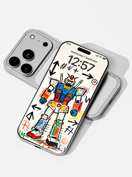 4K HD Phone Wallpaper Background - NO.6155 Minimalist Gradient Style Graffiti Gundam  wallpapers for iPhone and Android