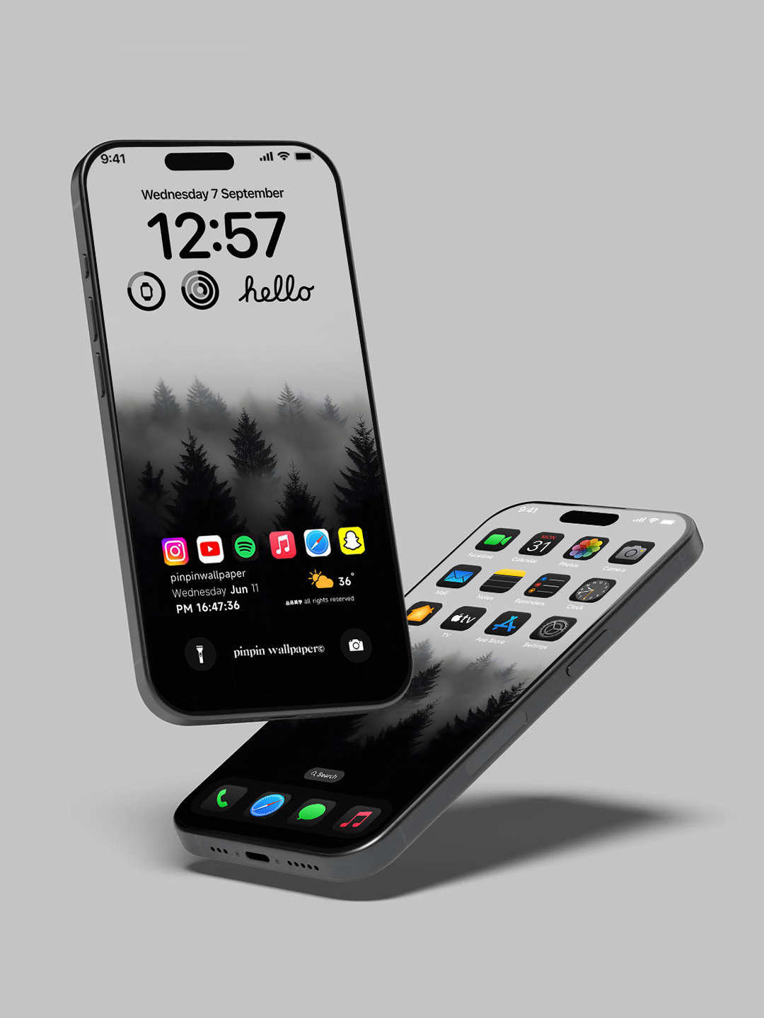 4K HD 壁紙の背景 - iPhone および Android 向け Black Universe Series20