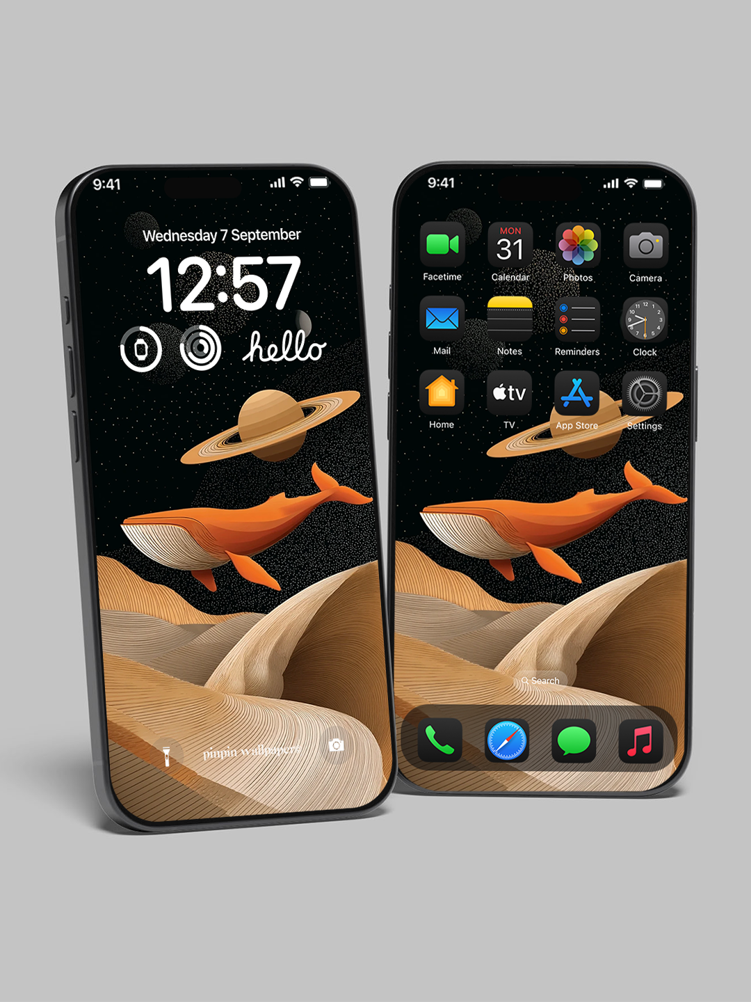 4K HD 壁紙の背景 - iPhone および Android 向け Black Universe Series20