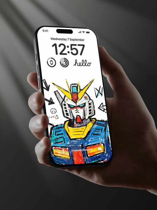 4K HD Phone Wallpaper Background - NO.6156 Minimalist Gradient Style Graffiti Gundam  wallpapers for iPhone and Android