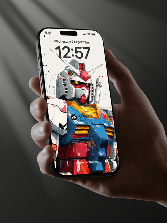 4K HD Phone Wallpaper Background - NO.6159 Minimalist Gradient Style Graffiti Gundam  wallpapers for iPhone and Android