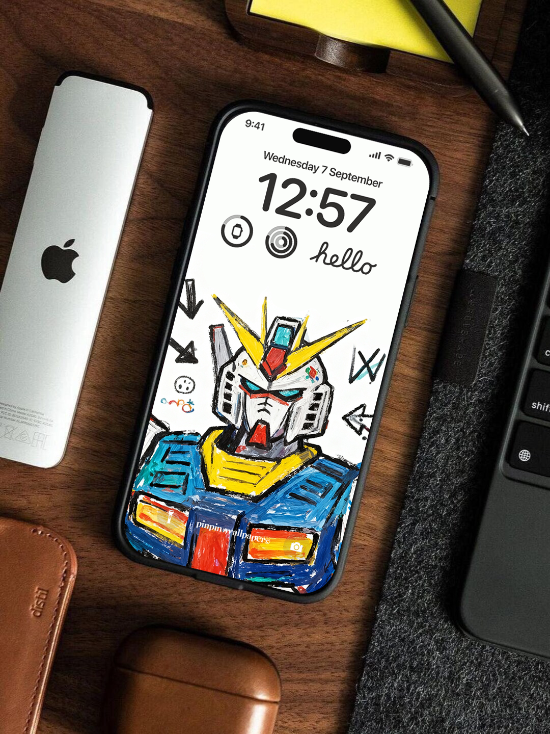 4K HD Phone Wallpaper Background - NO.6156 Minimalist Gradient Style Graffiti Gundam  wallpapers for iPhone and Android
