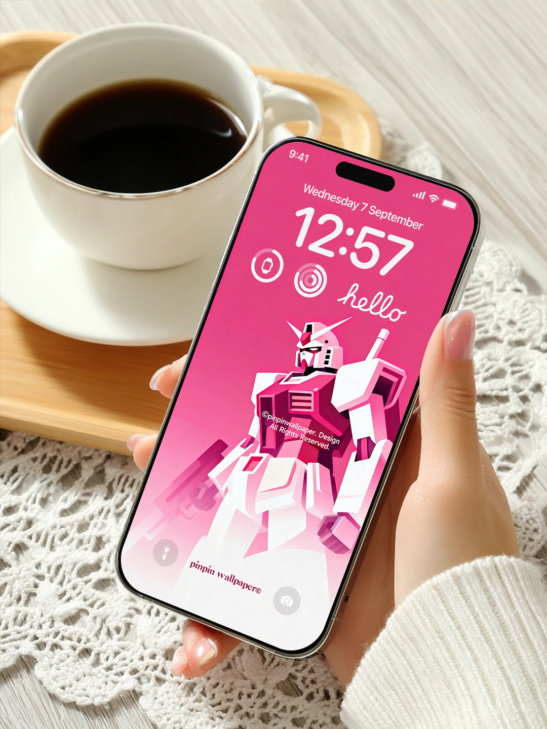 4K HD Phone Wallpaper Background - NO.6163 Minimalist Gradient Style Graffiti Gundam  wallpapers for iPhone and Android