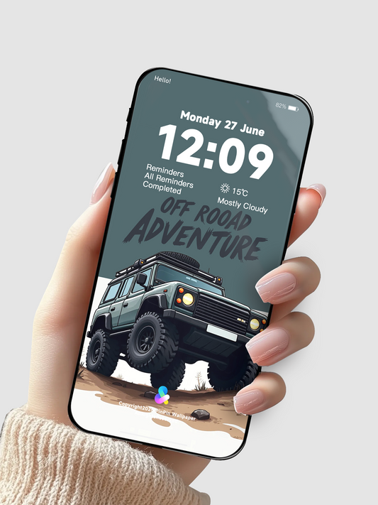 4K HD Phone Wallpaper Background -  Minimalist Gradient Style 4x4 off-road vehicle  wallpapers for iPhone and Android