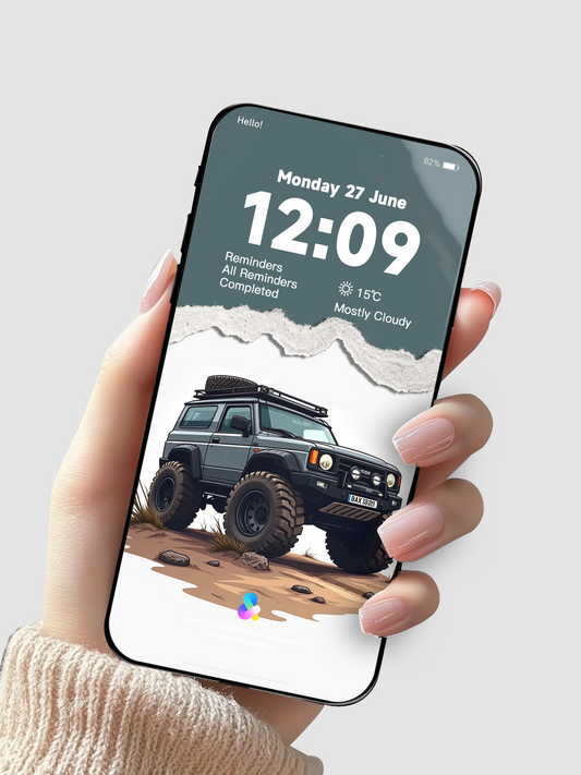 4K HD Phone Wallpaper Background -  Minimalist Gradient Style 4x4 off-road vehicle  wallpapers for iPhone and Android