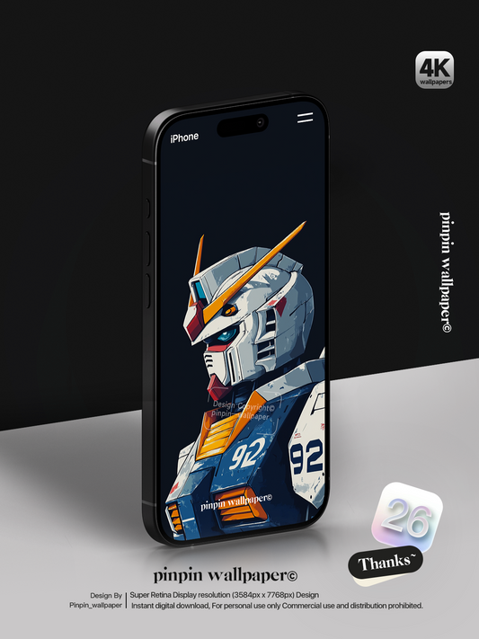 4K HD Phone Wallpaper Background -Gundam RX-92 Classic Anime Wallpapers for iPhone and Android