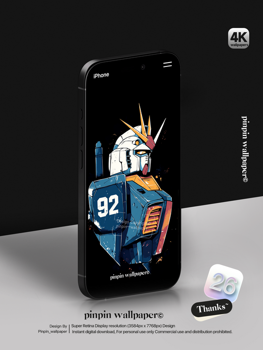 4K HD Phone Wallpaper Background -Gundam RX-92 Classic Anime Wallpapers for iPhone and Android