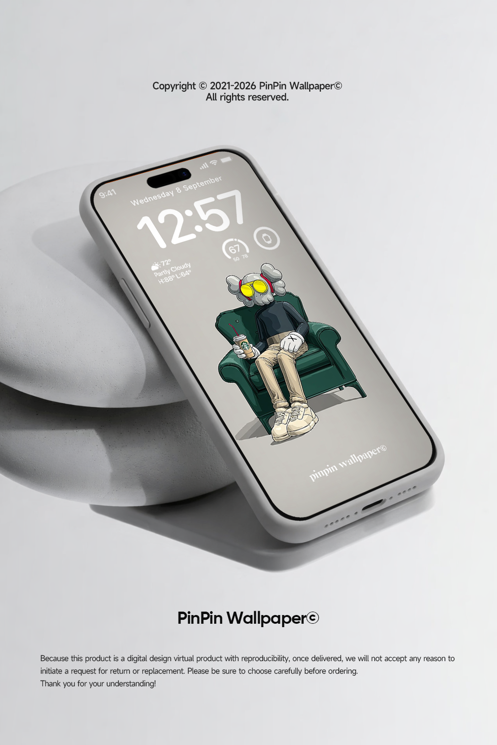 4K HD Phone Wallpaper Background - NO.6039 KWAS Minimalist Gradient Style wallpapers for iPhone and Android