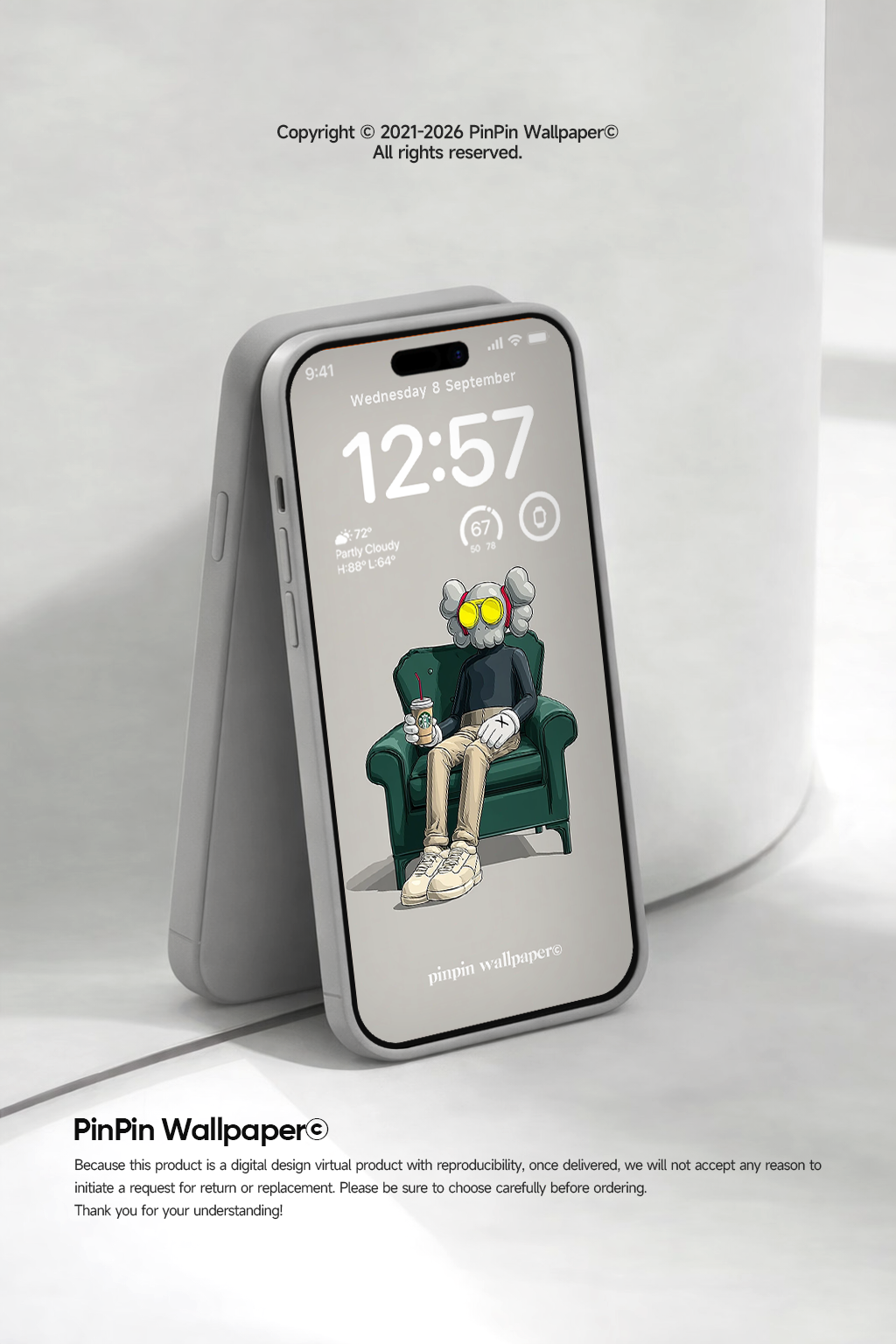 4K HD Phone Wallpaper Background - NO.6039 KWAS Minimalist Gradient Style wallpapers for iPhone and Android